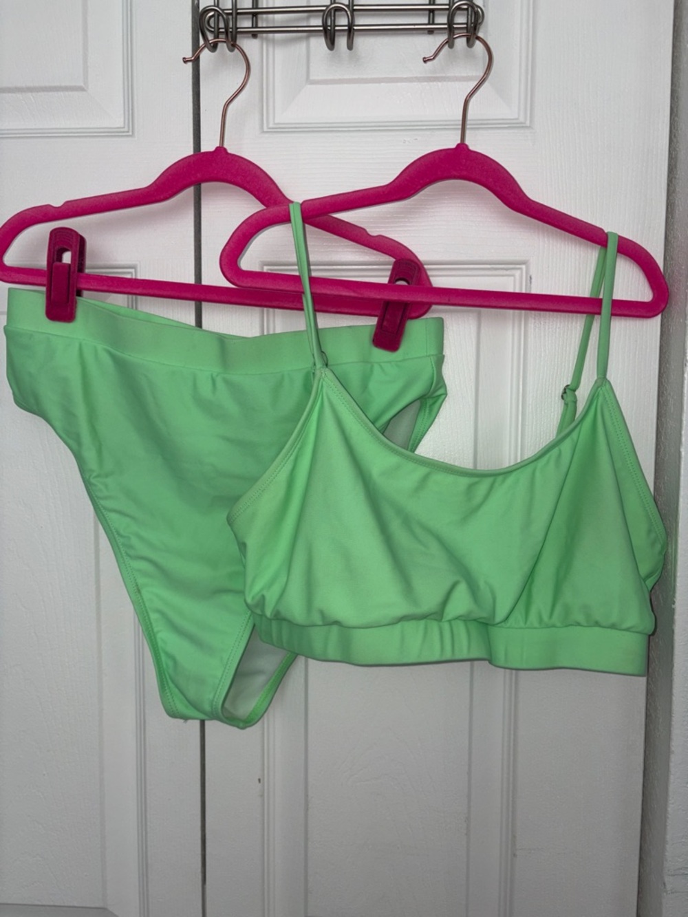 Women's Mint Green swim High-Waist Bottom Set